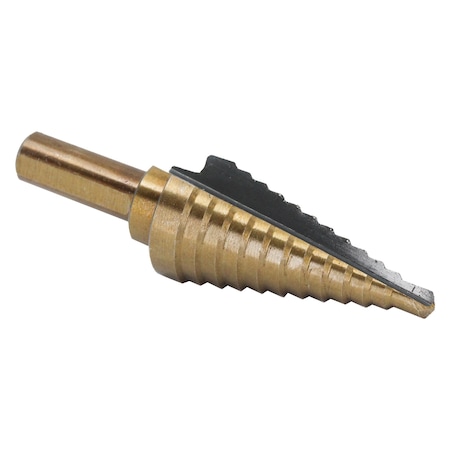 Drill America No 3 HSS Black & Gold Step Drill Bit (1/4" - 3/4" by 1/16") STE3
