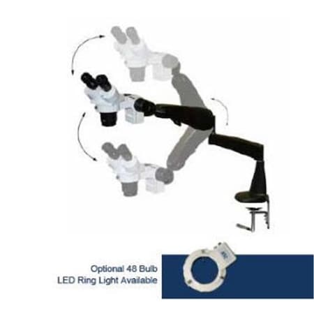 Lw Scientific DM 10x-20x Dual Mag Stereoscope on Pneu-Flex Arm LW330603