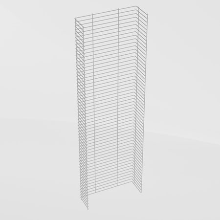 Angola Wire Products Sidekick, 14" x 48" Size, White Epoxy, PK4 C-SKR1448EP