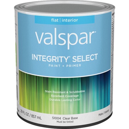 Valspar Integrity Select Paint & Primer Flat Interior Paint Clear Base 1 Qt. 028.0051004.005