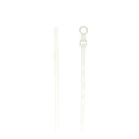 Abb Cable Tie, 8 in L, 1-3/4 in Max Bundle Dia., Natural, Nylon, Polyamide 6/6, 50 lb Strength, 5000 PK L-7-50MH-9-M
