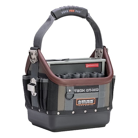 Tool Bag, Black, Brown, Gray, Polypropylene, Ballistic Polyester, 56 Pockets