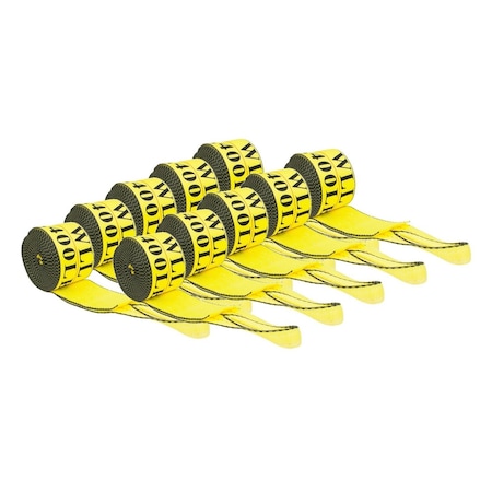 Mytee Products 4in x 30ft Winch Strap with Sewn Loop - Yellow, 10PK WS430-Lx10