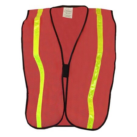 Ironwear Standard Polyester Safety Vest w/ 1 in Reflective Tape Red/OSFA 1218-R