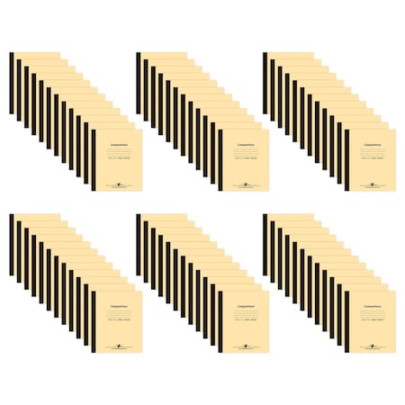 Roaring Spring Case of Composition Notebooks, Wide Ruled, 48 Sheets per Book, 8.5"x7", Flexible Manila Covers, PK72 77308cs