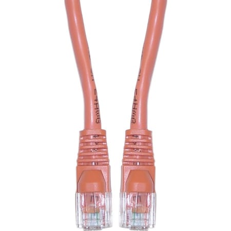 Cable Wholesale Cat6 Orange Copper Ethernet Patch Cable, Snagless/Molded Boot, POE Compliant, 7 foot 10X8-03107