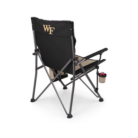 Picnic Time Family Of Brands NCAA Wake Forest Demon Deacons Big Bear XXL Camping Chair with Cooler - Heavy Duty Beach Chair 808-00-175-614-0