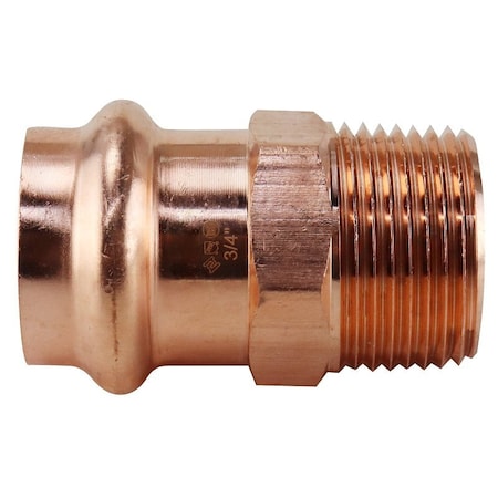 Apollo Adapter, 3/4 in, MPT x Press Fit, Copper, 300 psi Pressure XPRMA34