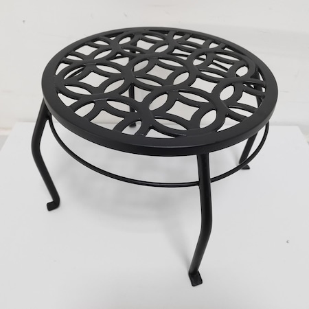 Living Accents 9 in. H Black Cast Iron Plant Stand 58064