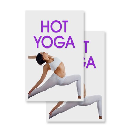 Signmission Hot Yoga, Vinyl Decals Only 24 Inch x 36 Inch, Vinyl Decal, 2PK DSB-2436-2PACK-Hot Yoga