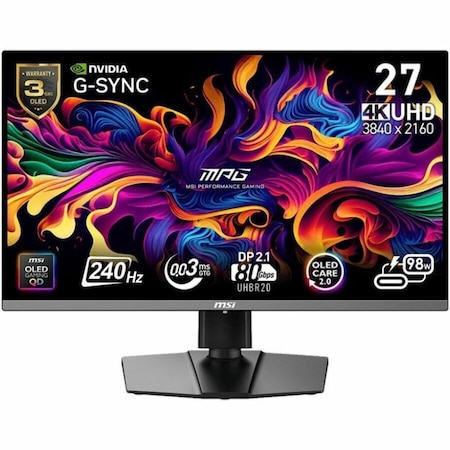 Msi MPG 322URX QD-OLED UHD 240Hz 27 inch Gaming Monitor MPG272URXQDOLED