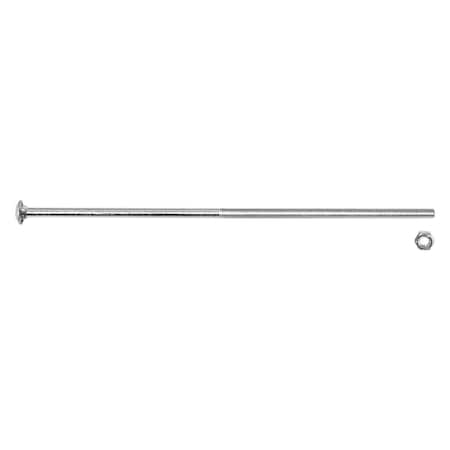 Auveco 5/16in-18 x 12in Battery Hold Down Bolt - Zinc, 10PK 10643