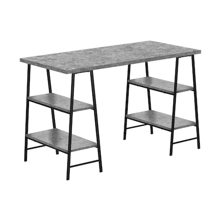 Homeroots 47" Gray and Black Wood and Metal Sled Computer Desk 489847