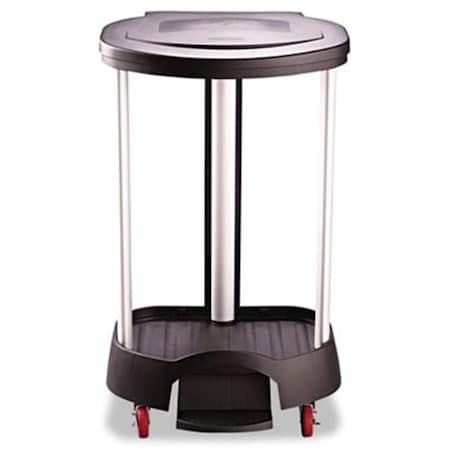 Eat-In Rubbermaid Commercial Products StepOn Linen Hamper Plastic And Aluminum Black EA194957