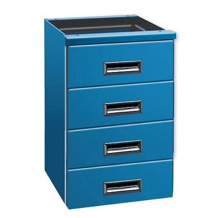Pucel Four Drawer Unit, 15 1/2 in W x 24 1/2 in H x 24 in D, Putty 1424-4