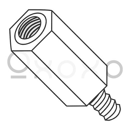 Oxoxo 8-32X5/8 One Quarter Hex Male Female Threaded Standoff Nylon, 1000PK 253930