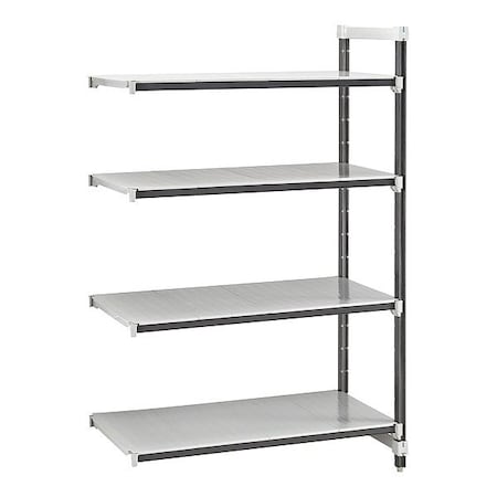 Cambro Shelving Unit, 28 in L, Speckled Gray EXA183072S4480