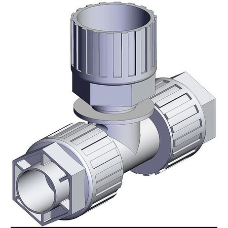 Smc High Purity Fitting, Union, PFA LQ3T6A-SB