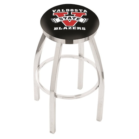 Holland Bar Stool Co 36" Chrome Valdosta State Swivel Bar Stool, Accent Ring L8C2C36ValdSt