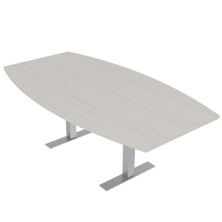 Skutchi Designs 6 Person Conference Table With Power Unit | 6' Boat Table | Harmony Series HAR-BOT-48X72-T-K458-NA