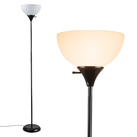 Newhouse Lighting 71 in. Black Floor Lamp NHFL-CH-BK