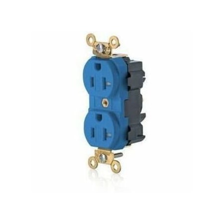 Leviton Lev-Lok Industrial Grade Tamper Resistant Duplex Receptacle, 20 Amp, 125 Volt M5362-SGB
