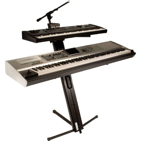 Ultimate Support Pro column dual keyboard stand w/Ulti-Boom telescoping mic boom equipment not included AX48PROPLUS