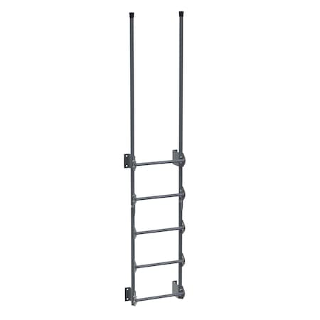 Vestil Steel Walk Through Dock Ladder 5 Step 300 Lb. Capacity Gray Semi Gloss DKL-5-GYSG
