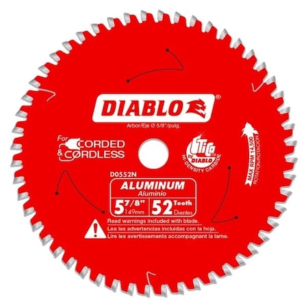 Diablo Nf Csb 5/8 Bor, 5-7/8 in dia, 52T D0552N