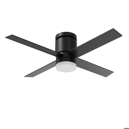 Afx Ross - 52in 4 Blade LED Ceiling Fan - Black Finish - Wall Control Type RSSN524LDCBKBK-WS