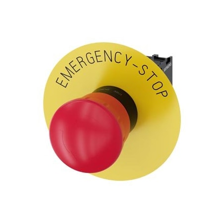 Siemens EMERGENCY STOP mushroom pushbutton 22 mm 3SU1100-1HB20-1PG0