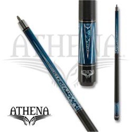 Athena Cues ATH49 21 21 oz Athena Blue with White Roses Pool Cue ATH49 21