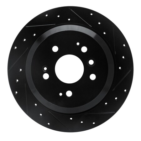 Dynamic Friction Co DFC Brake Rotor - Drilled and Slotted - Black 633-59062R
