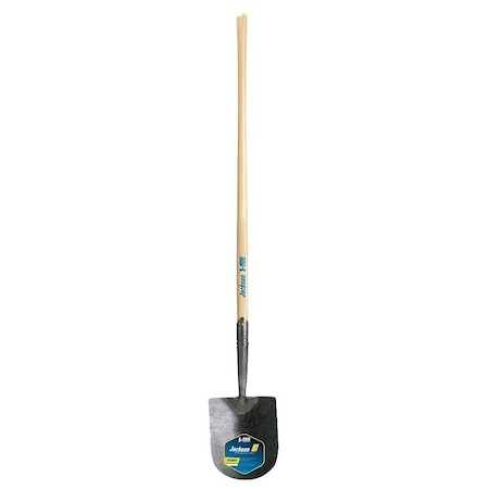 Jackson Caprock Irrigation Shovel, 9 in W Blade, Steel Blade, Hardwood Handle, Straight Handle, 47 in L Handle 1272800