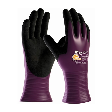 Atg Lightweight Nitrile Glove w/Seamless Knit Nylon Liner and Non-Slip MicroFoam Grip on Palm & F, 12PK 22627