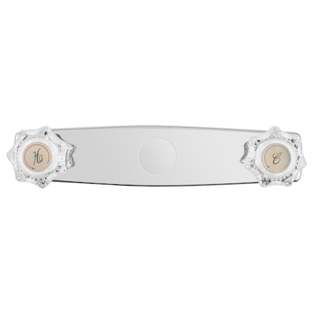 Dura Faucet 2 Valve Single Piece Wall Mounted 8 Center Distance 2 Crystal Acrylic Knob Handle DF-SA600A-CP