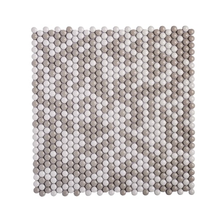 Apollo Tile White Beige 12.5 in x 12.8 in Recycled Glass Floor and Wall Mosaic Tile 11.11 sqft/case, 10PK APLVRE8811A