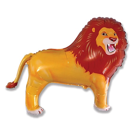 Loonballoon Animal Theme Balloons, 33 inch BIG LION LOON-LAB237-FM