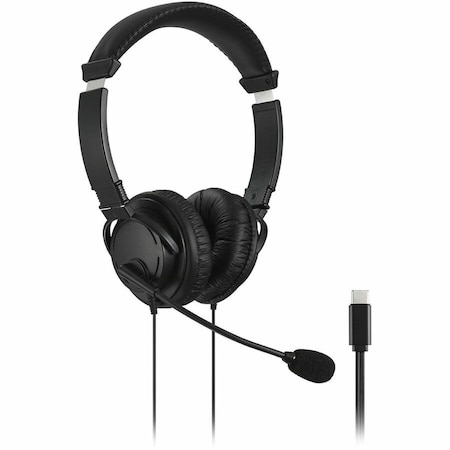 Kensington USB-C Hi-Fi Headphones with Mic - Stereo - USB Type C - Wired - Over-the-head - Binaural - Ear-cup K97457WW