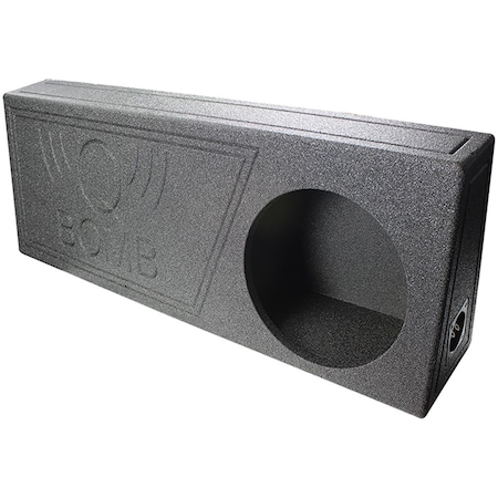Hi-Tec 12 in. Single Ported SPL Empty Woofer Box with Bedliner spray HI832650