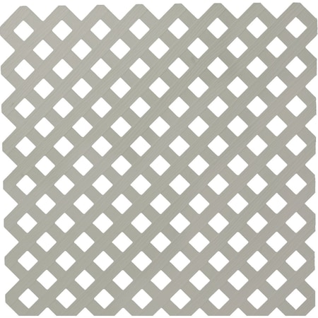 Deckorators 4 ' Wx8 ' Lx1/8'' Thick Gray Vinyl Privacy Lattice Panel 276458