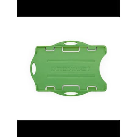 Detectamet Detectable Swipe Card Holder double sided w/o Neck Chain Green, 10PK 212-T889-A56-P04