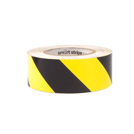 Smart Stripe Smart Stripe Hazard Floor Tape, Vinyl film, 3 in W., 100 ft L., 4 mil Thickness SSH370