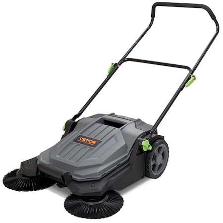 Vevor Walk-behind Hand Push Floor Sweeper 25.6" Width 5 Gallon Waste Container S13-001A