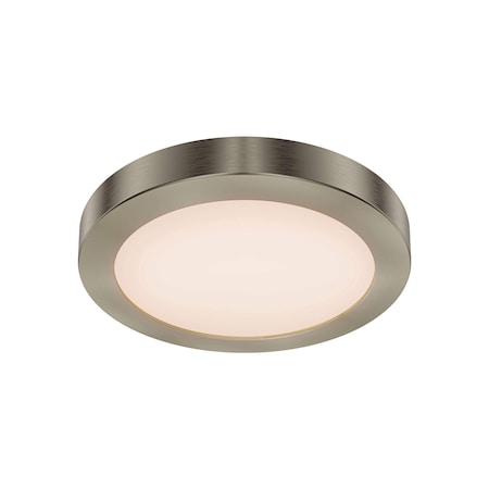 Dals Lighting Radiance 9'' Round 5CCT Metal Flush Mount, Satin Nickel FMM09-CC-SN