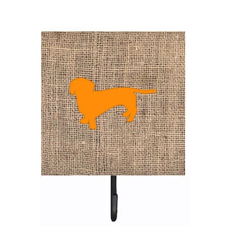 Carolines Treasures Dachshund Burlap And Orange Leash Or Key Holder BB1088-BL-OR-SH4