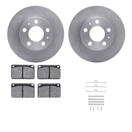 Dynamic Friction Co DFC Rotors with EURO 5000 Ceramic Brake Pads includes Hardware 6612-27034
