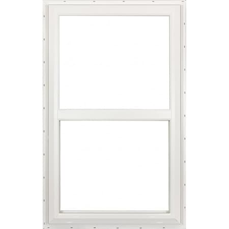Factory 2U Windows Single Hung Window 24in x 36in, White Vinyl, LowE Insulated Glass Argon Fill 803743