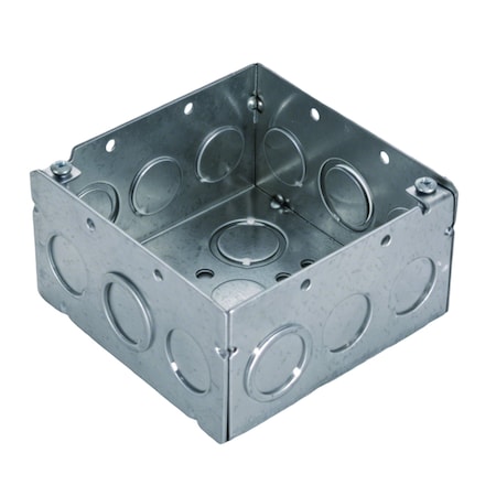 E Energetic Lighting 4" Square welded Box 2-1/8" Depth Metal Electrical box , 24PK EMB-43PW-KC