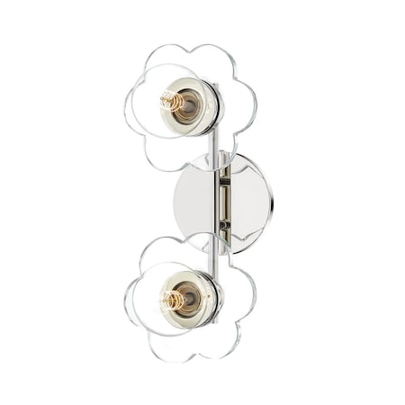 Mitzi Alexa 2 Light Bath And Vanity 14 In. Polished Nickel H357302-PN